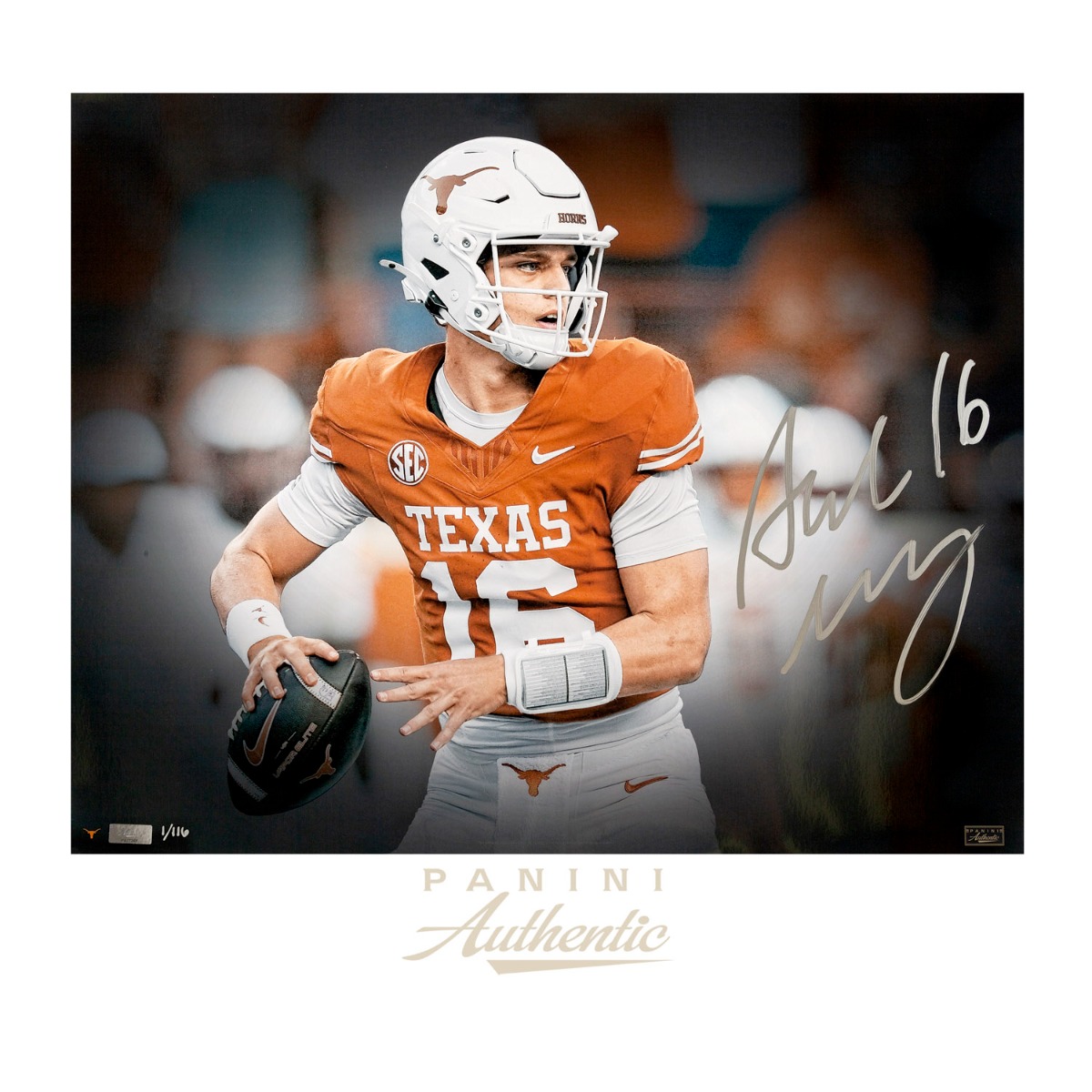 Arch Manning Autographed 16x20 "Pocket Presence" Photograph ~Limited Edition to 116~