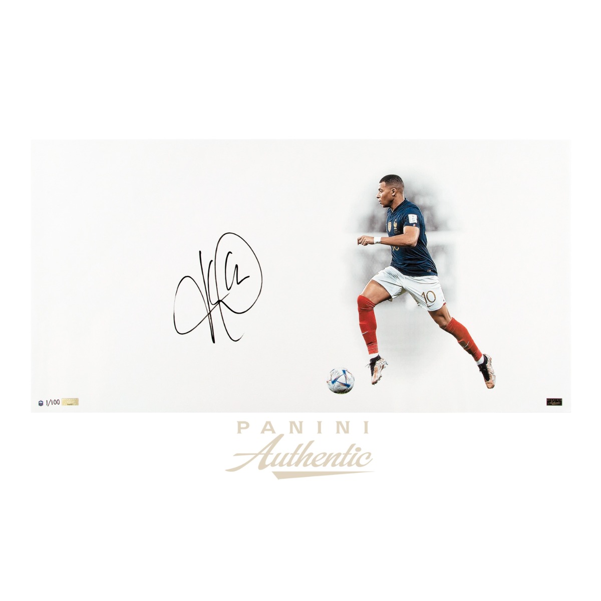 Kylian Mbappe 14x28 "White Out - For Country" Photograph ~Limited Edition to 100~