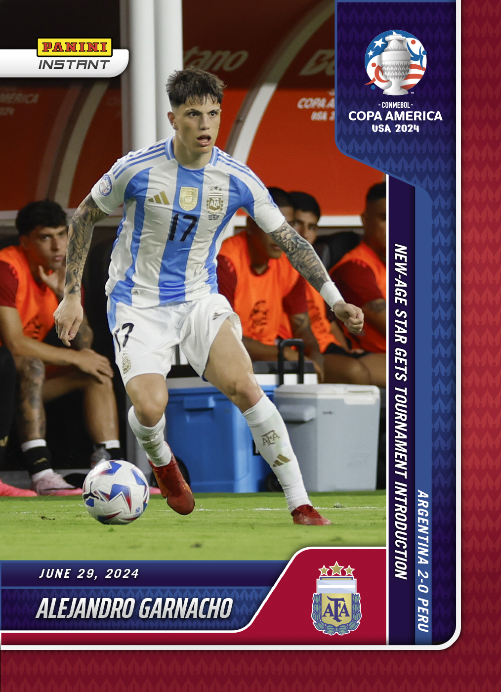Alejandro Garnacho - Panini Instant Copa America #23 - Red /25