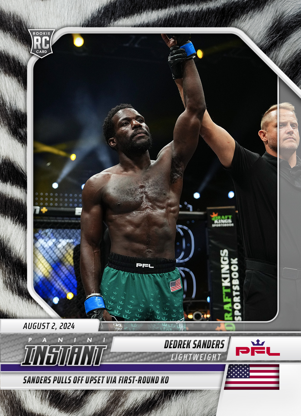 Dedrek Sanders - 2024 Panini Instant PFL #1 - White Tiger /5