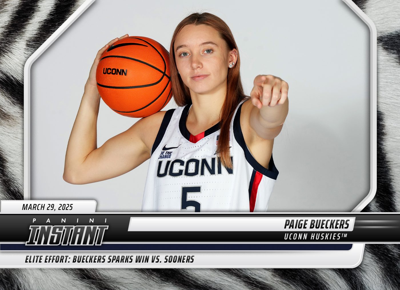 Paige Bueckers - 2024 Panini Instant College Basketball #PBG - White Tiger /5