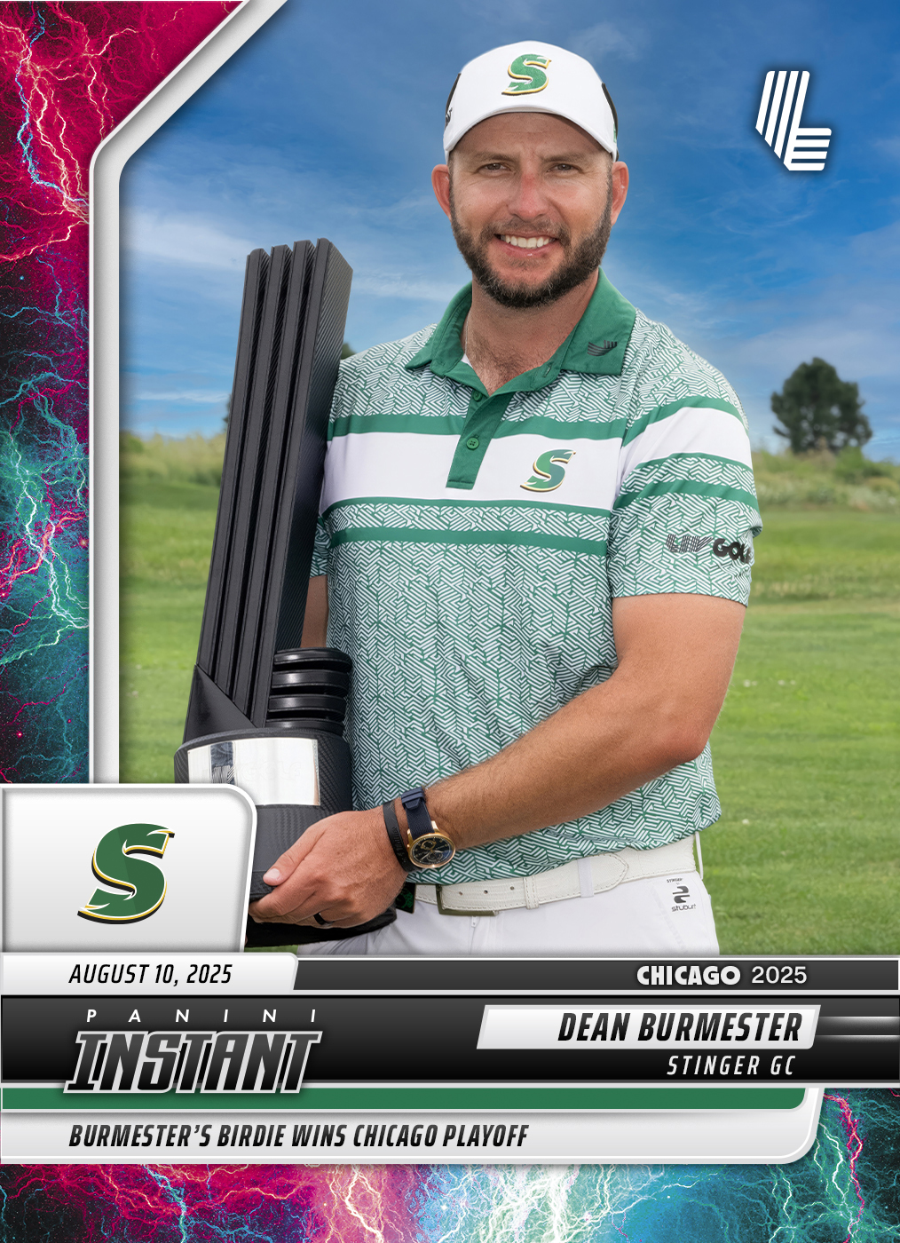 Dean Burmester - 2025 Panini Instant LIV Golf #105 - Lightning /5