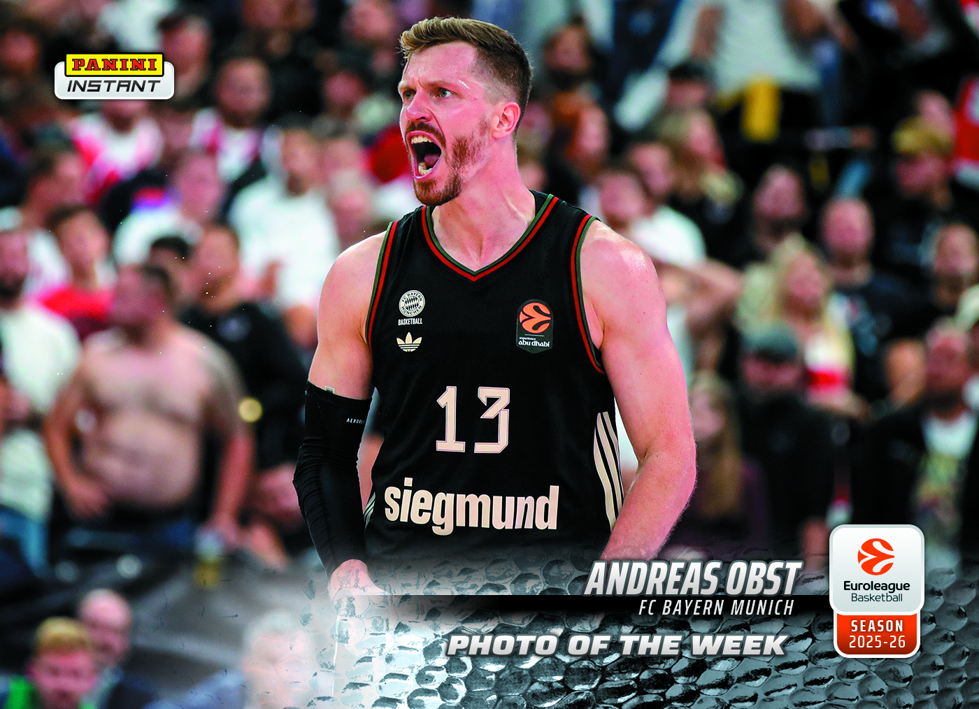 Andreas Obst - 2025-26 Panini Instant EuroLeague Photo of the Week #1 - Metallic /5