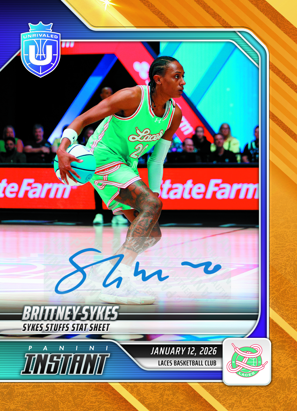 Brittney Sykes - 2026 Panini Instant Unrivaled #15 - Gold /10 Auto