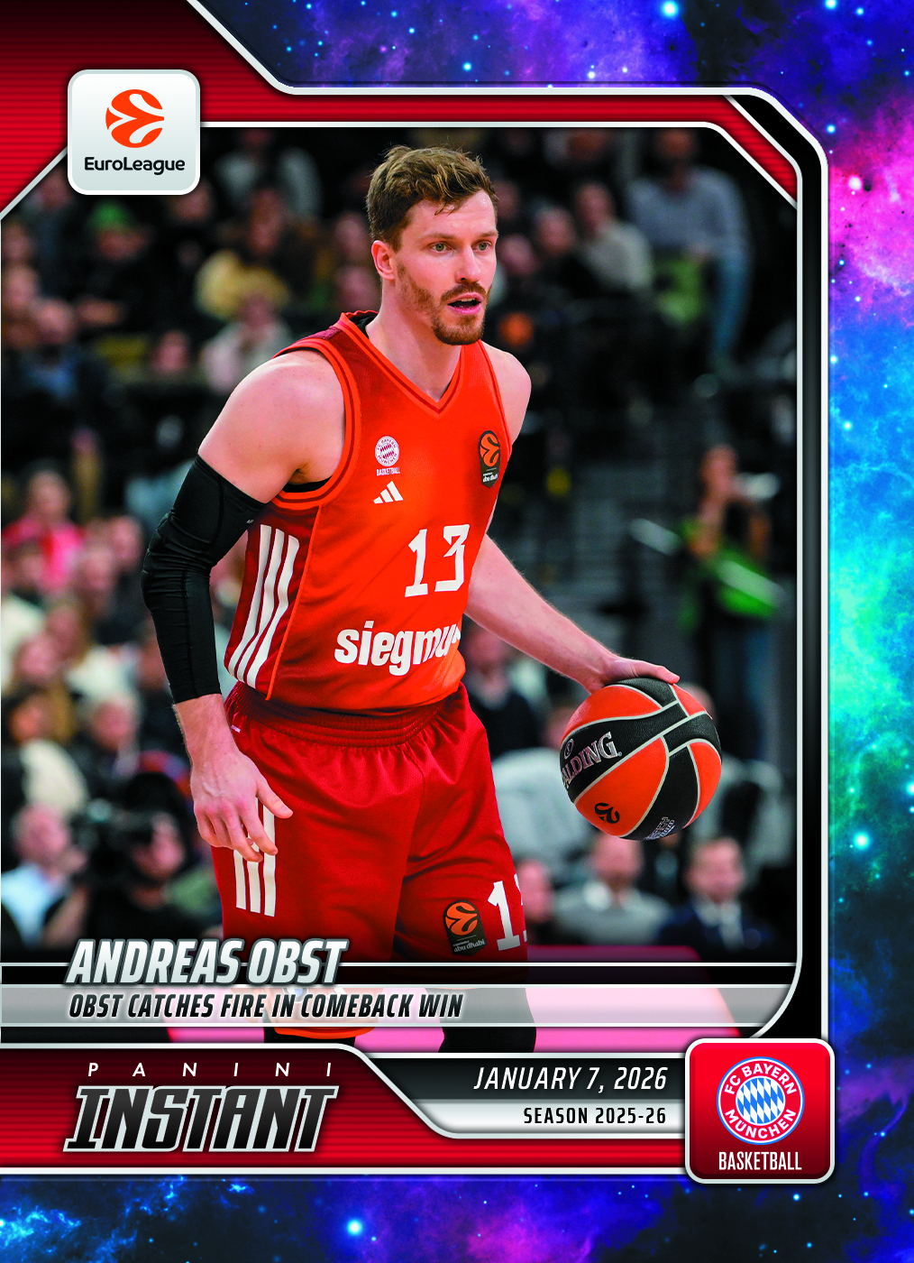 Andreas Obst - 2025-26 Panini Instant EuroLeague #33 - Galaxy 1/1
