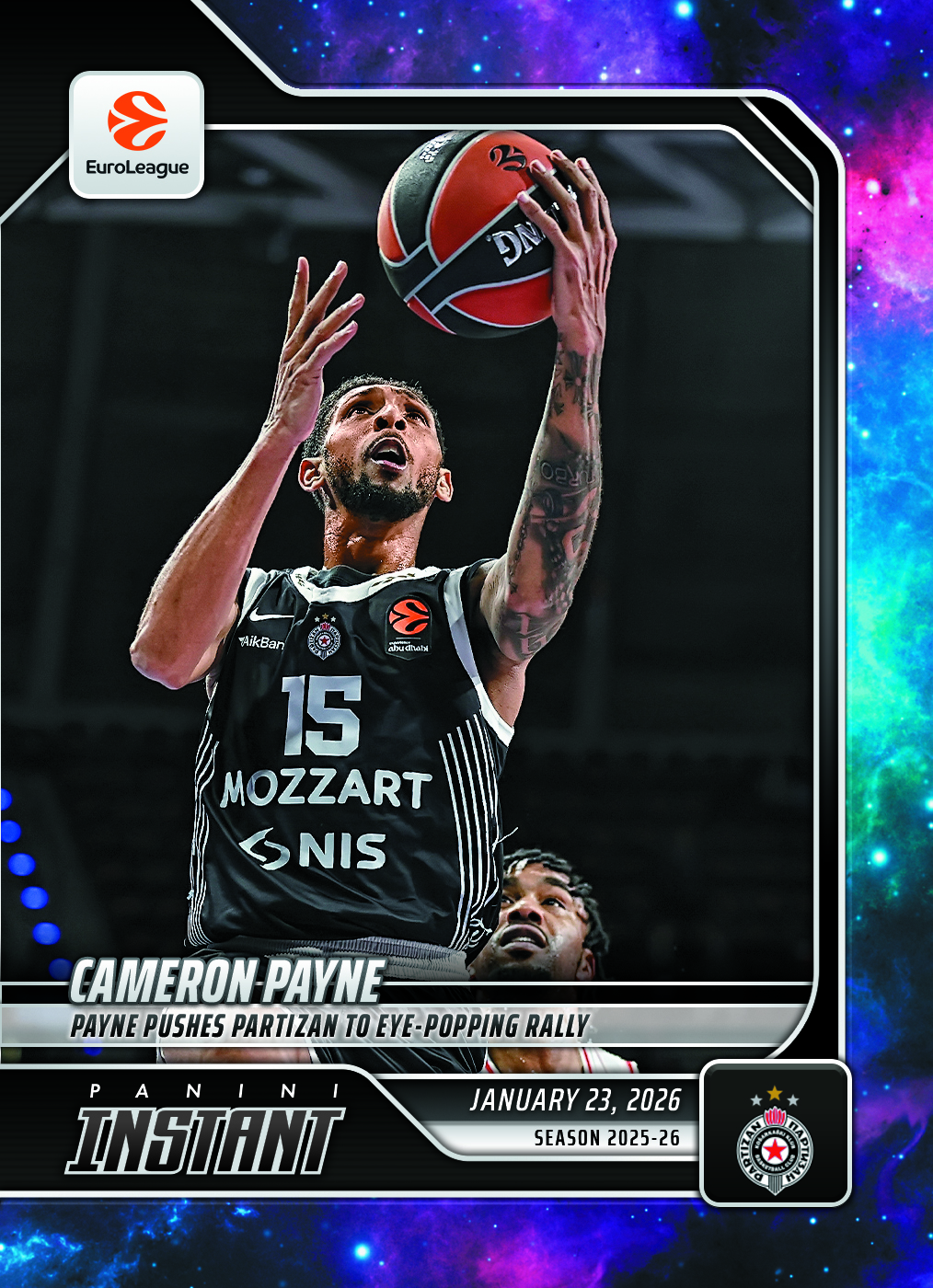 Cameron Payne - 2025-26 Panini Instant EuroLeague #39 - Galaxy 1/1