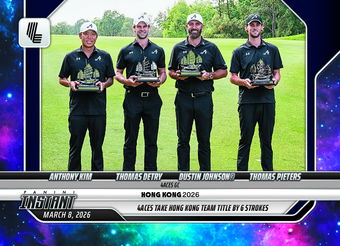 4Aces GC - 2026 Panini Instant LIV Golf #6 - Galaxy 1/1