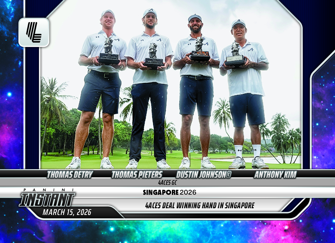 4Aces GC - 2026 Panini Instant LIV Golf #8 - Galaxy 1/1