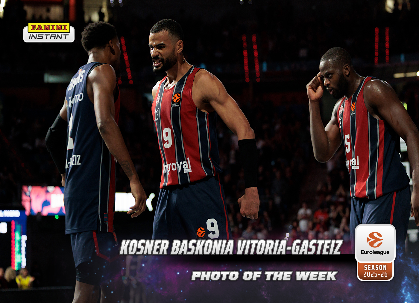 Baskonia Vitoria-Gasteiz - 2025-26 Panini Instant EuroLeague Photo of the Week #27 - Galaxy 1/1