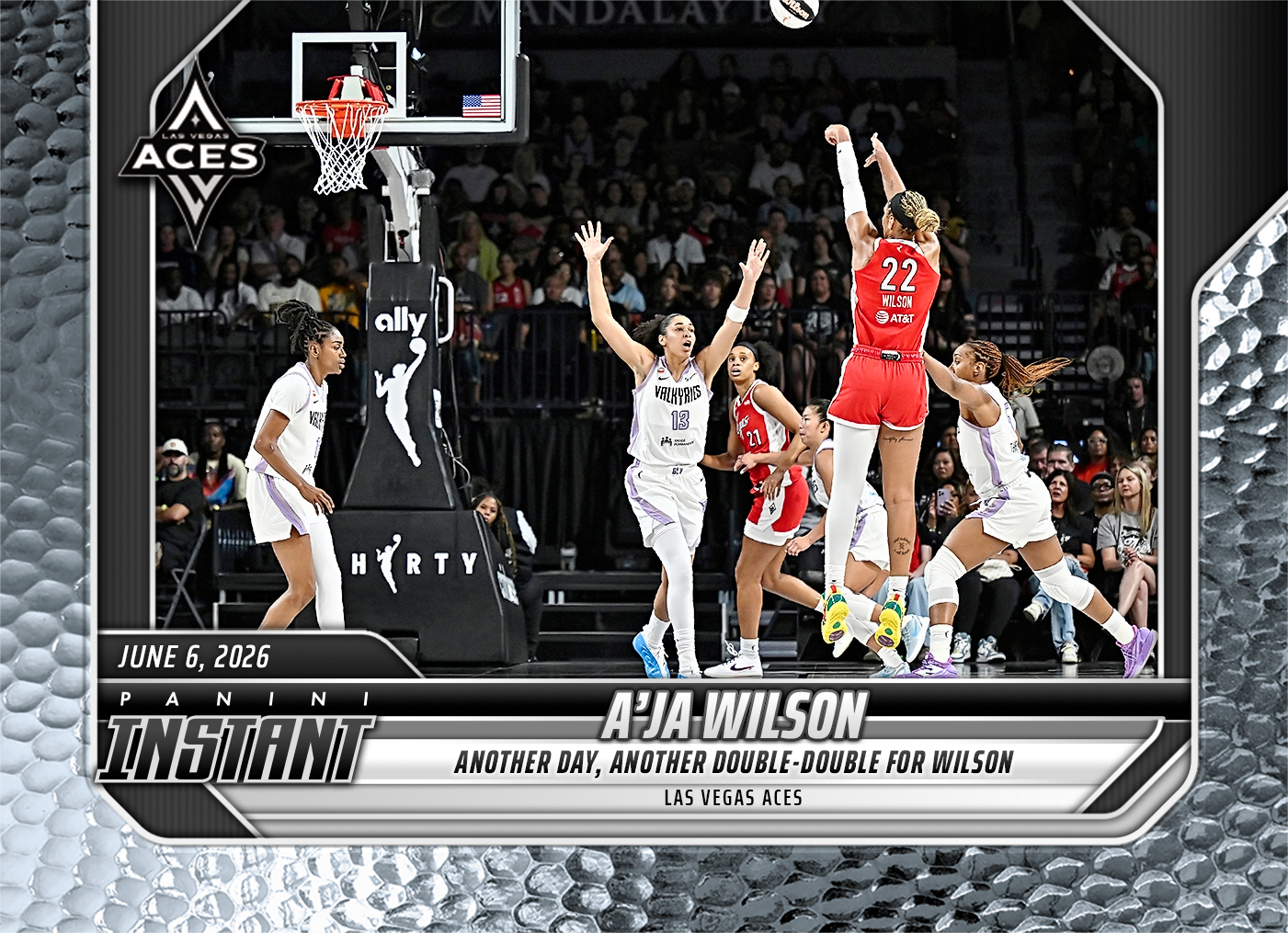 A'ja Wilson - 2026 Panini Instant WNBA #131 - Metallic /5