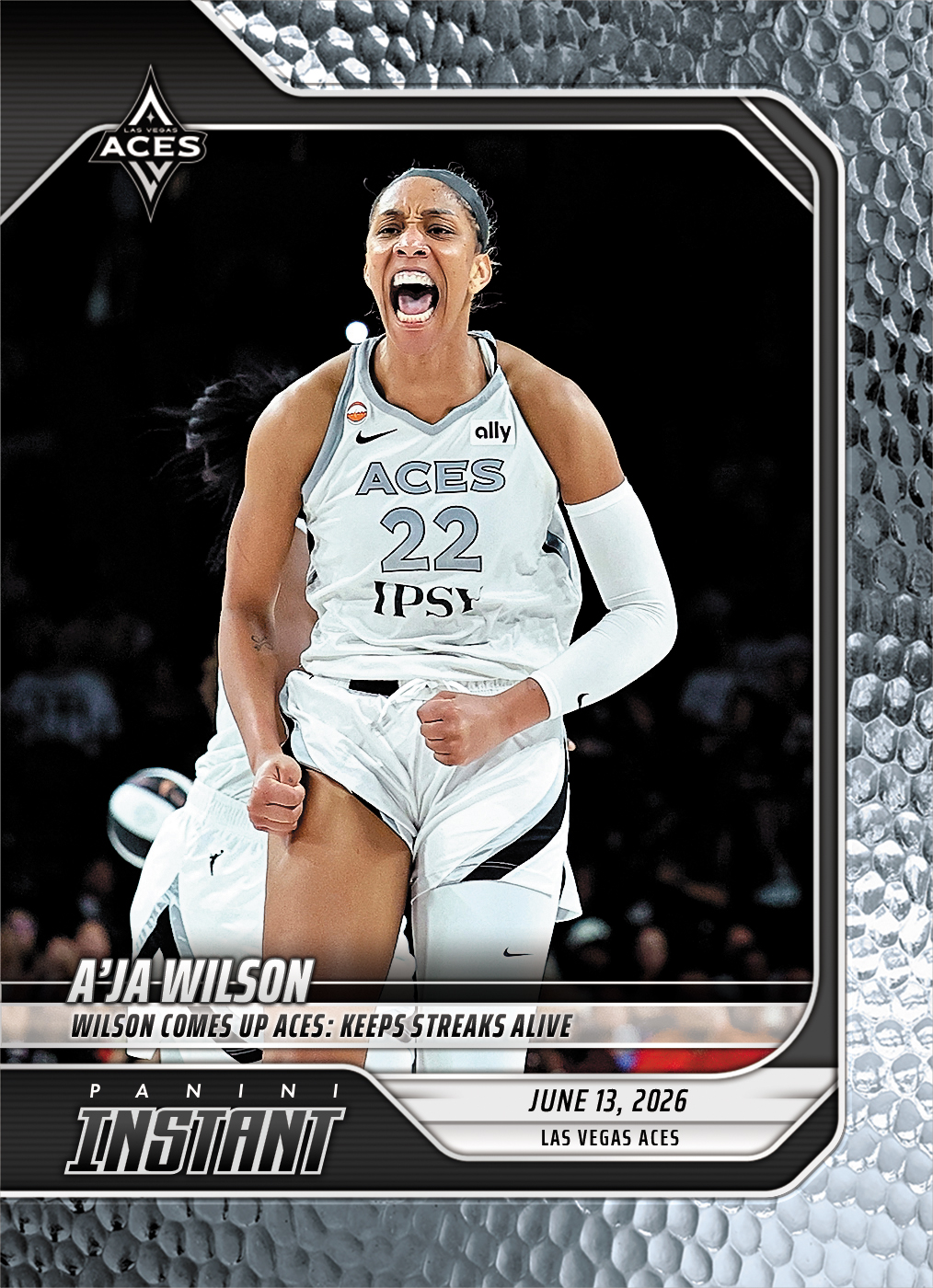 A'ja Wilson - 2026 Panini Instant WNBA #153 - Metallic /5