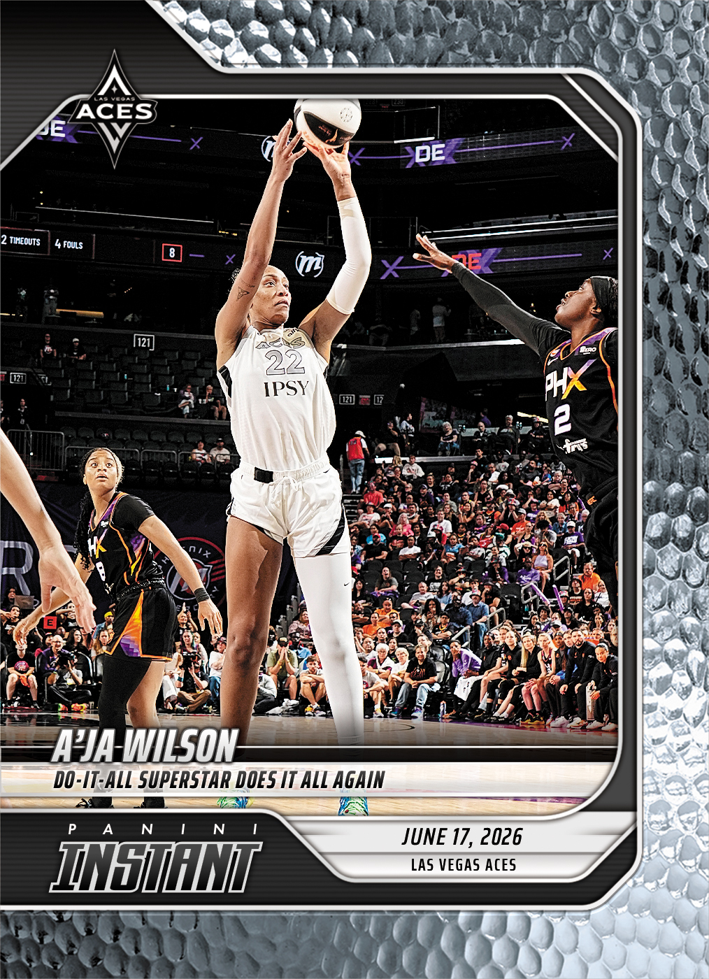 A'ja Wilson - 2026 Panini Instant WNBA #168 - Metallic /5