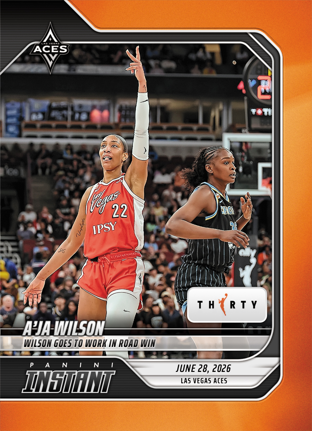 A'ja Wilson - 2026 Panini Instant WNBA #202 - 30th Anniversary /30