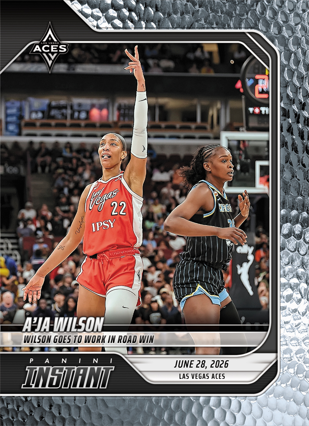 A'ja Wilson - 2026 Panini Instant WNBA #202 - Metallic /5