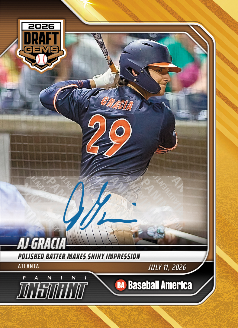 AJ Gracia - 2026 Panini Instant Baseball #2 - Gold /10 Auto