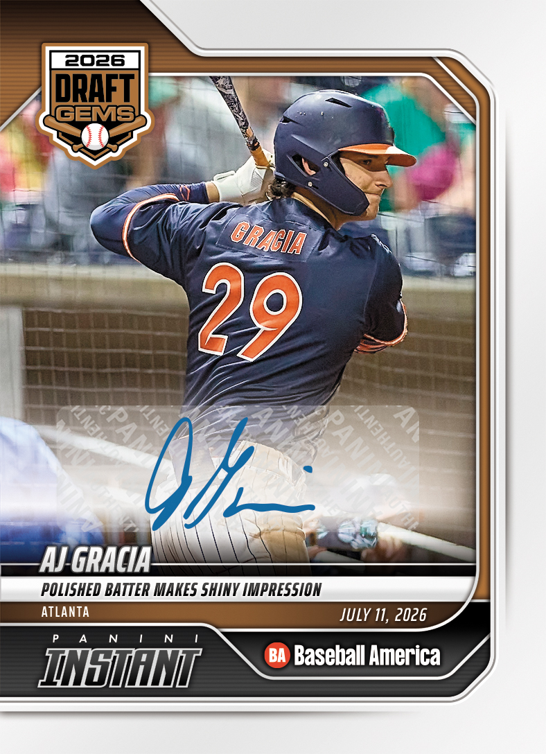AJ Gracia - 2026 Panini Instant Baseball #2 - Base /99 Auto