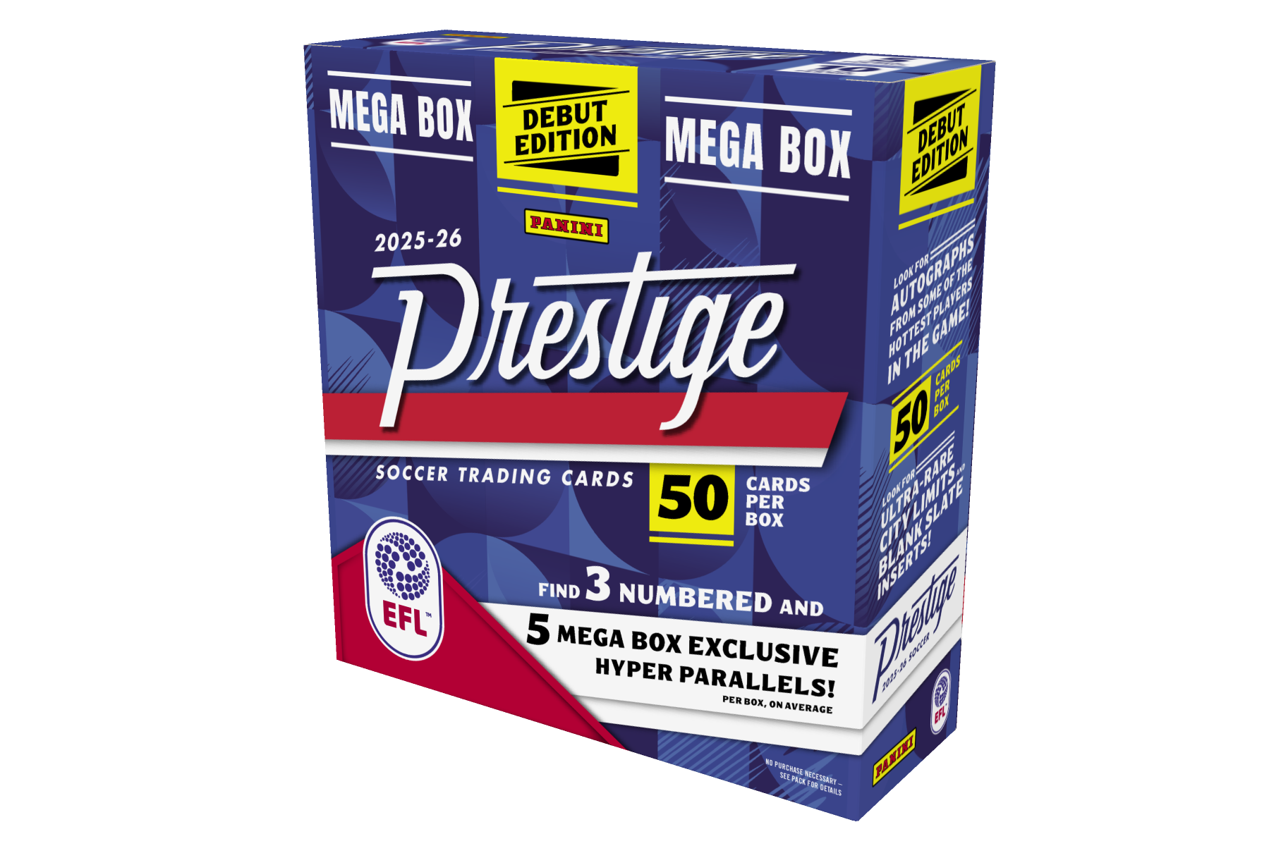 2025-26 Panini Prestige EFL Trading Card Box (Mega Box)