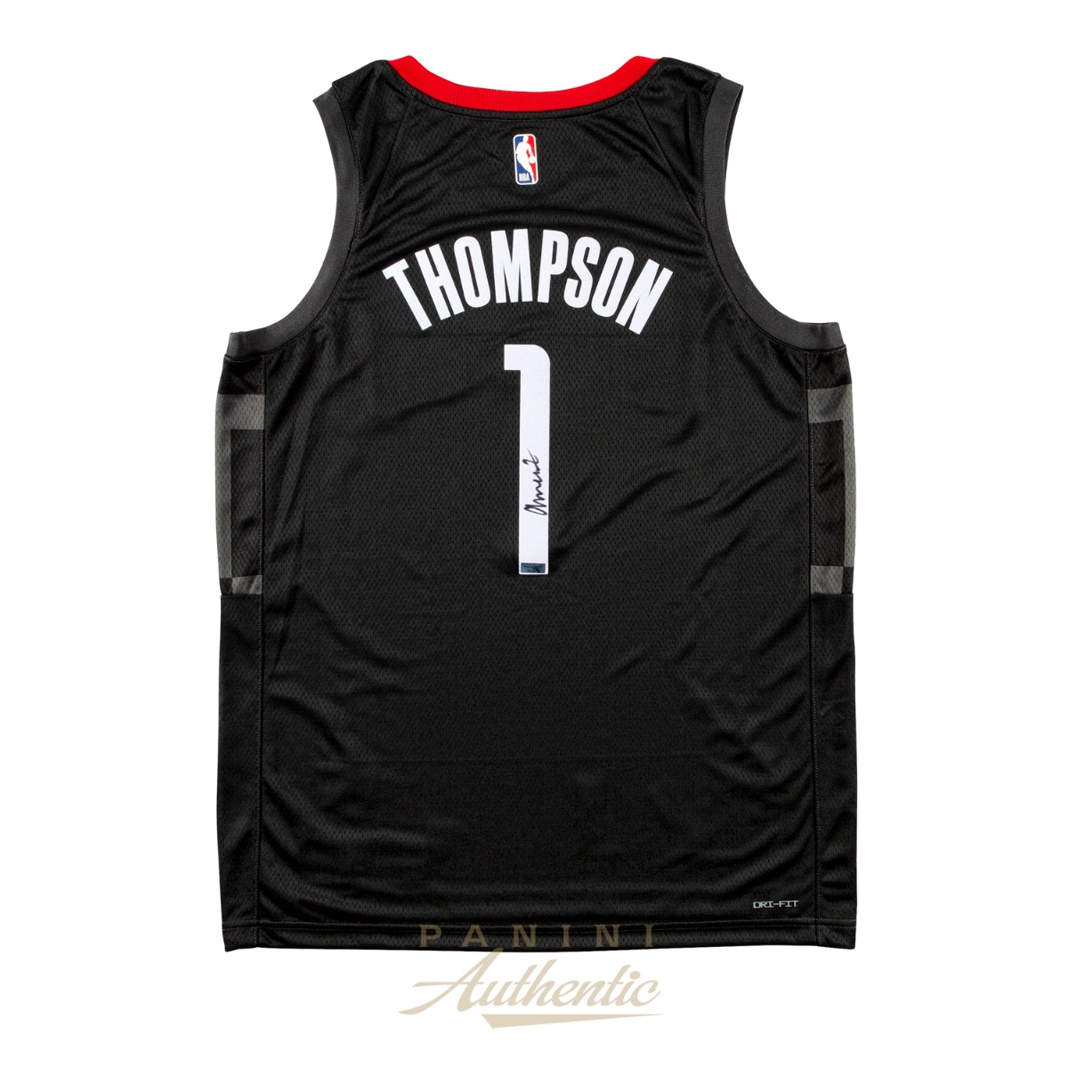 Amen Thompson Autographed Houston Rockets Black Jordan Brand Statement Edition Swingman Jersey ~Open Edition Item~