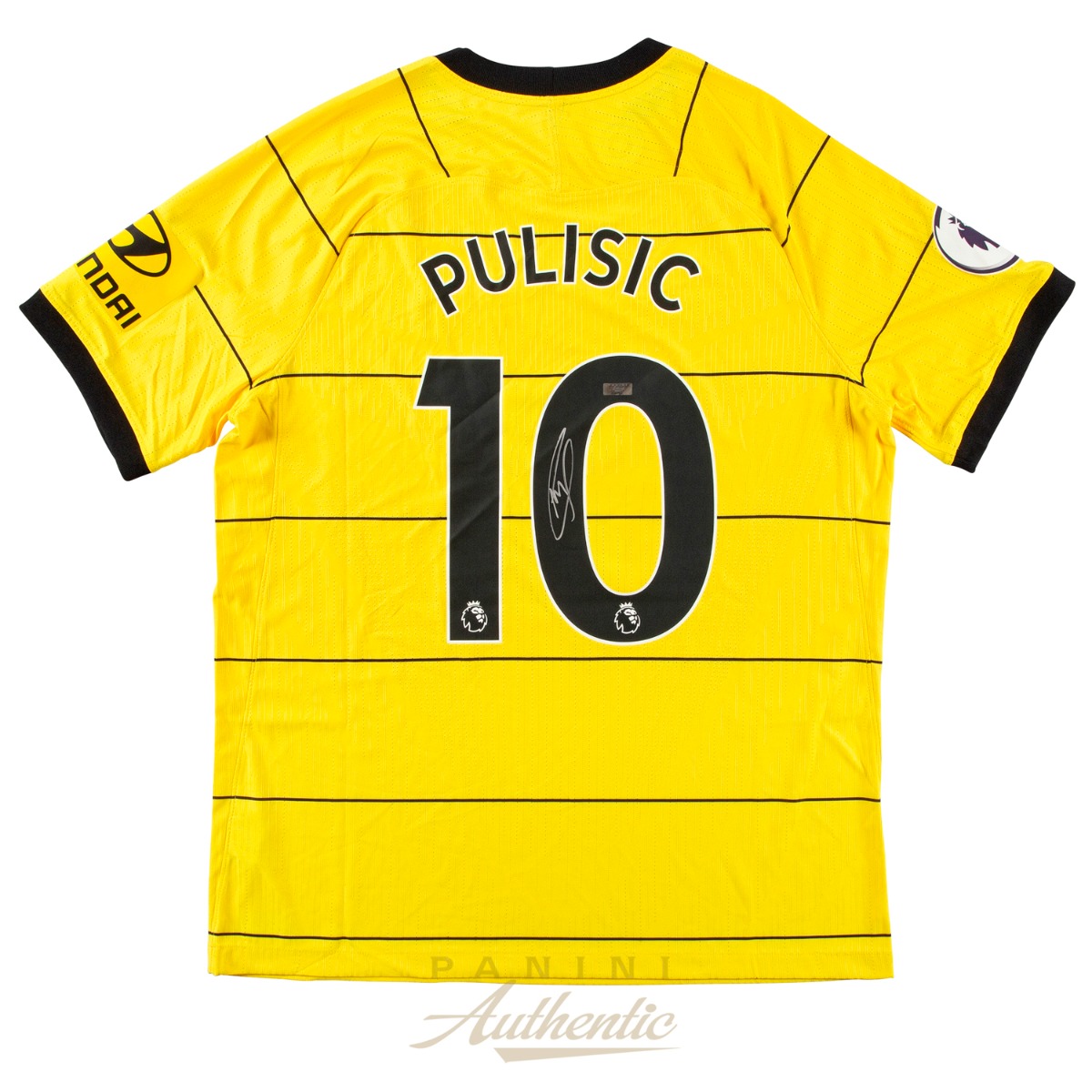 Christian Pulisic Autographed 2021-22 Chelsea FC #10 Authentic Yellow Away Jersey ~Open Edition Item~