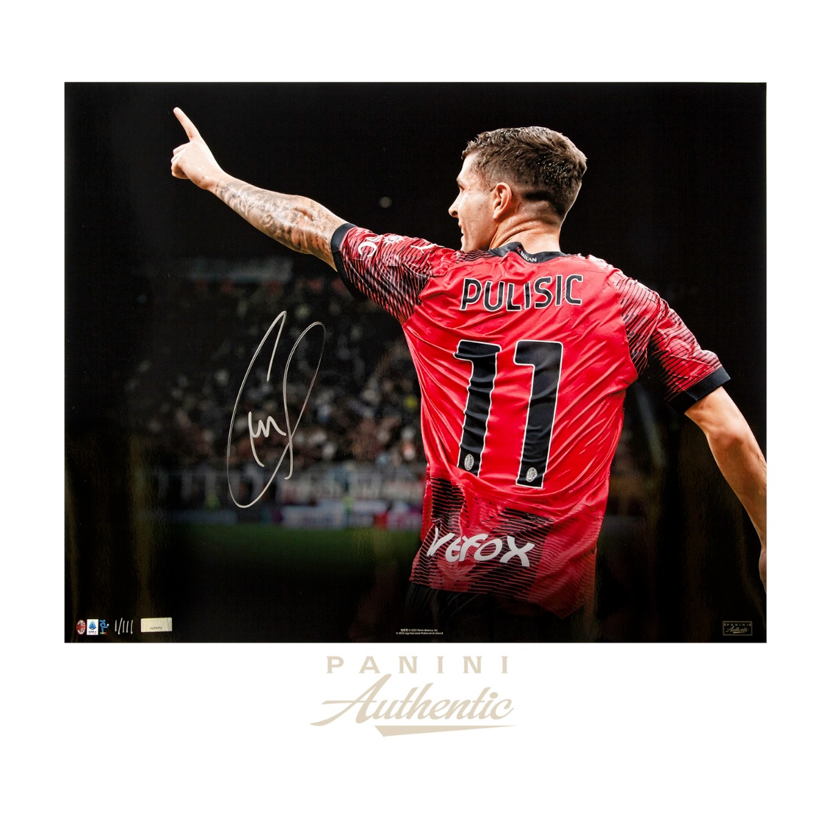 Christian Pulisic Autographed 16x20 "Rossoneri" Photograph ~Limited Edition to 111~