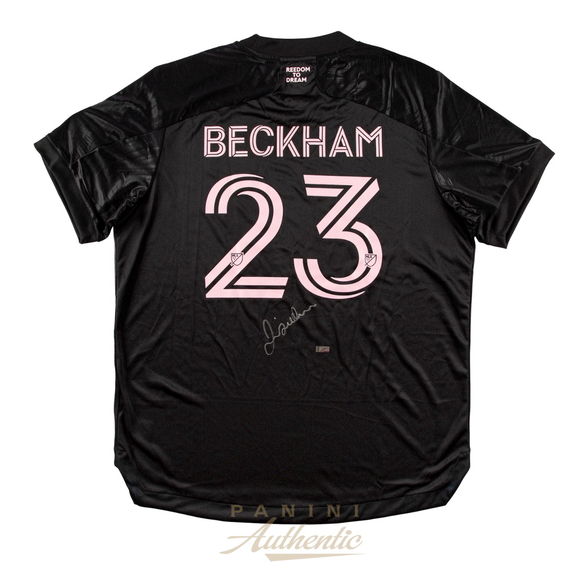 David Beckham Autographed Black Inter Miami CF Adidas Authentic Jersey ~Open Edition Item~