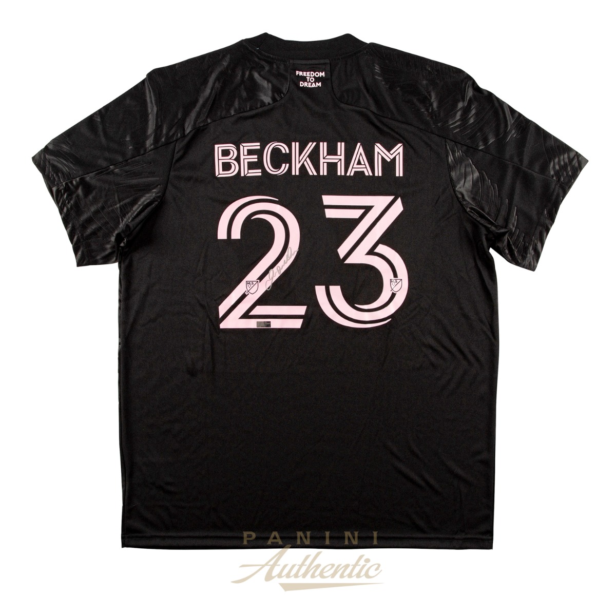 David Beckham Autographed Black Inter Miami CF Adidas Replica Jersey - Signed on Number ~Open Edition Item~
