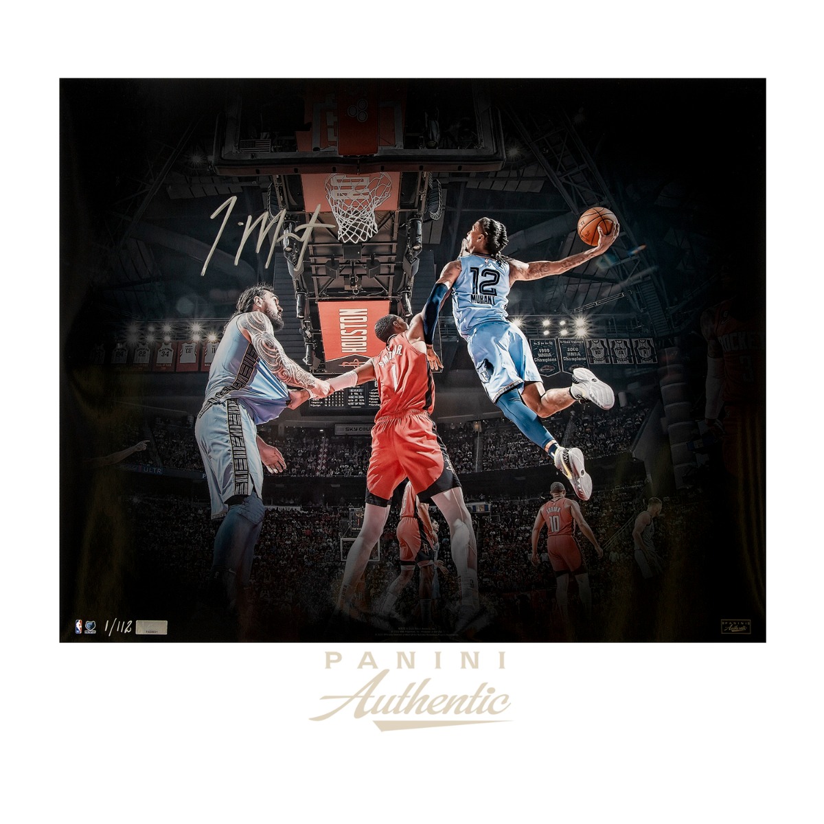 Ja Morant Autographed 16x20 "Baseline Jam" Photograph ~Limited Edition to 112~