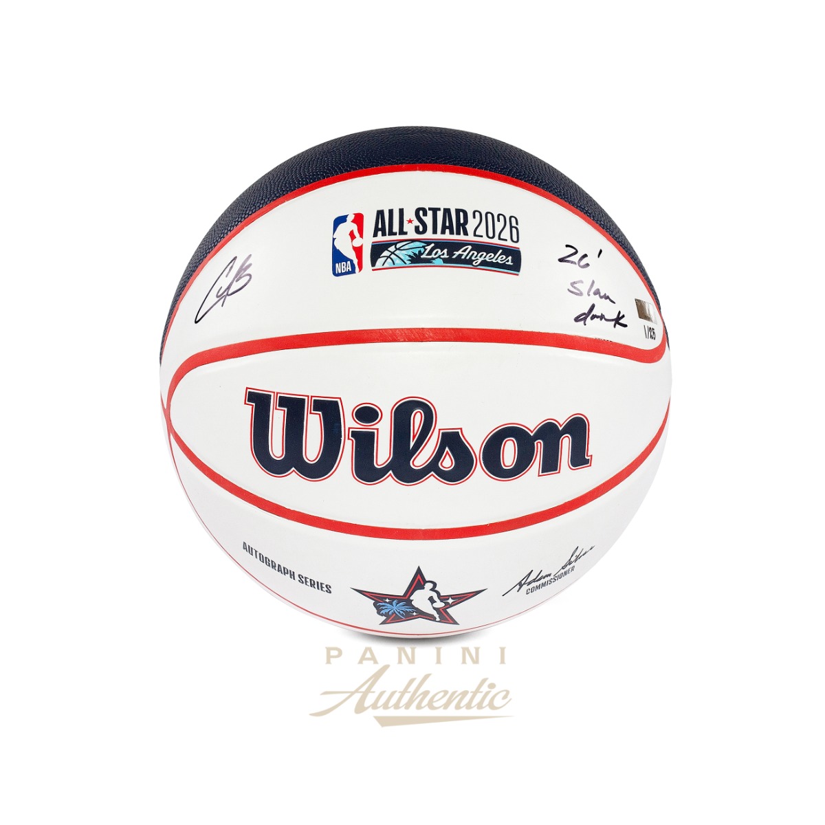 Carter Bryant Autographed Wilson All Star 2026 Replica White Panel Basketball with "26' Slam Dunk" Inscription ~Limited Edition to 25~