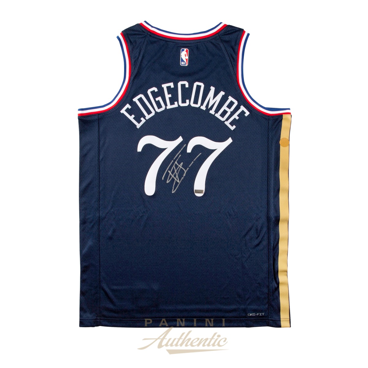 VJ Edgecombe Autographed Philadelphia 76ers 2025-26 Navy Blue City Edition Nike Swingman Jersey ~Open Edition Item~