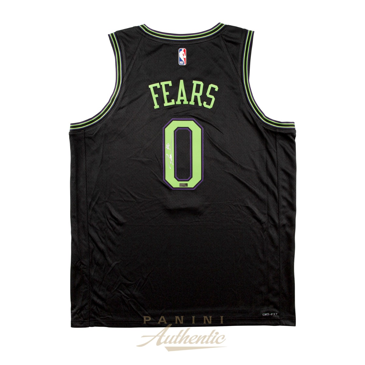 Jeremiah Fears Autographed New Orleans Pelicans Black City Edition Nike Swingman Jersey ~Open Edition Item~