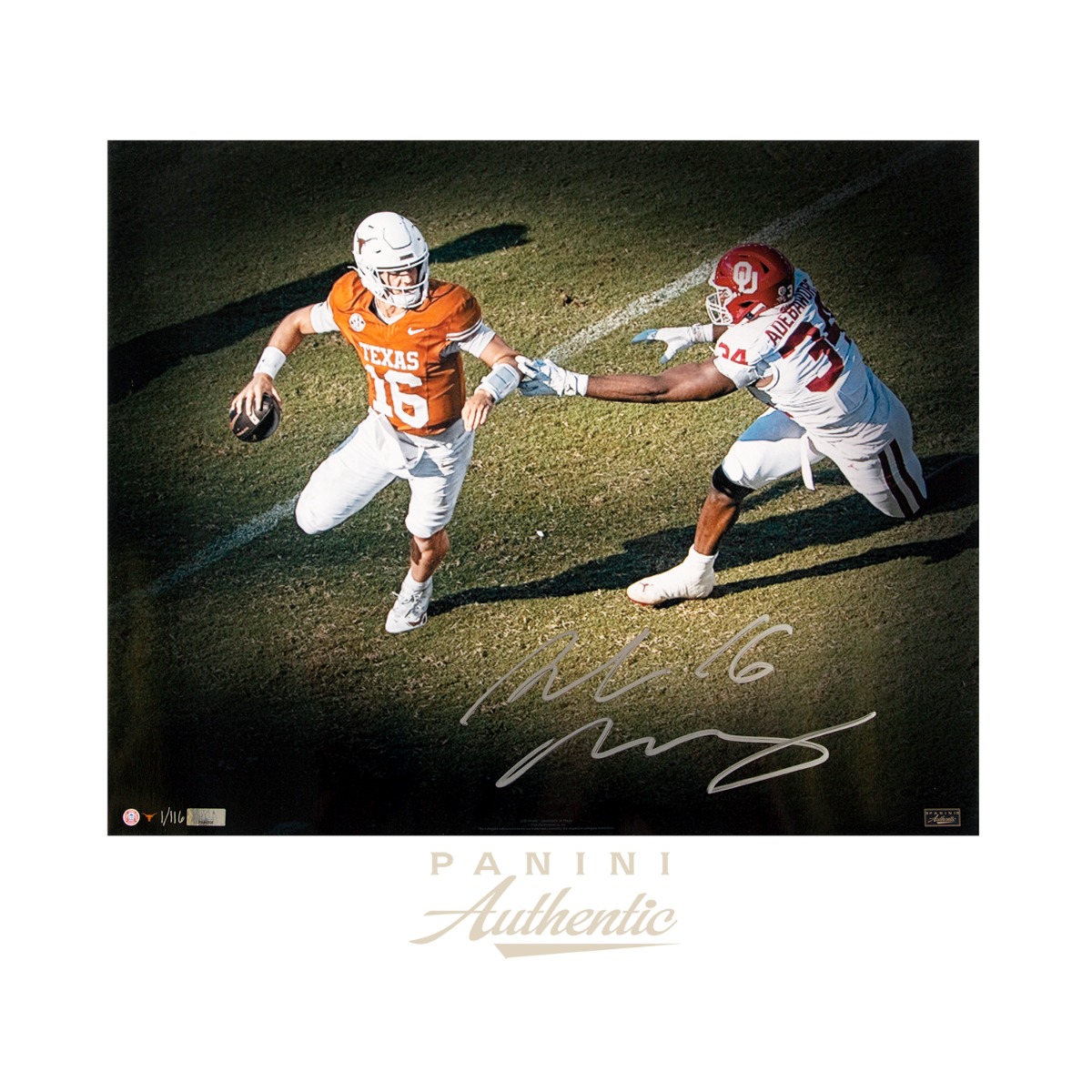 Arch Manning Autographed 16x20 "Red River Rivalry" Photograph ~Limited Edition to 116~