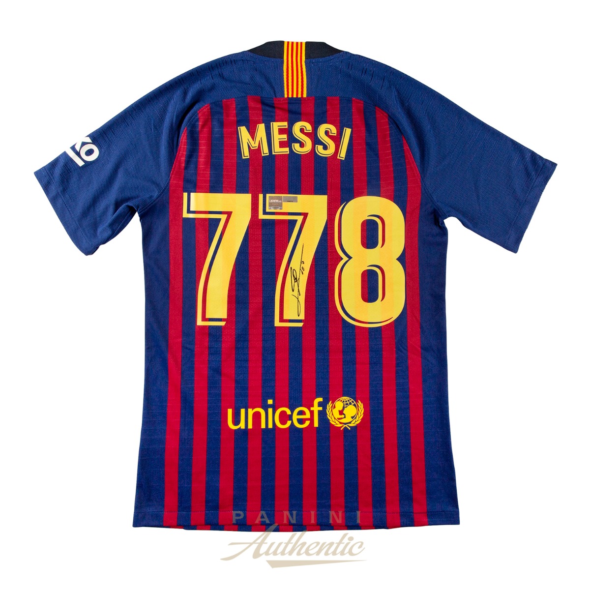 Lionel Messi Autographed 2018-19 FC Barcelona Home Authentic Jersey: 778 Appearances Edition ~Open Edition Item~