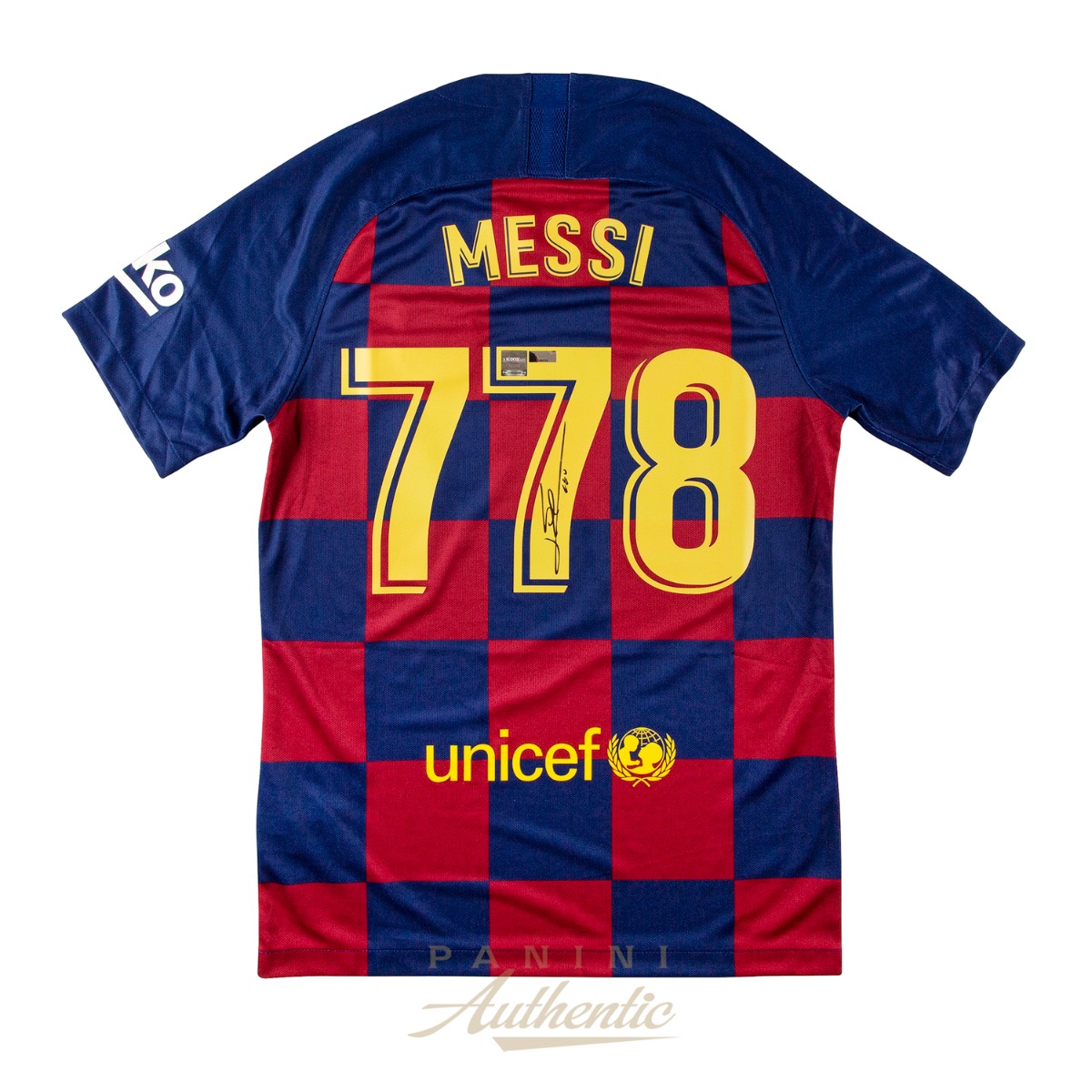 Lionel Messi Autographed 2019-20 FC Barcelona Home Replica Jersey: 778 Appearances Edition ~Open Edition Item~