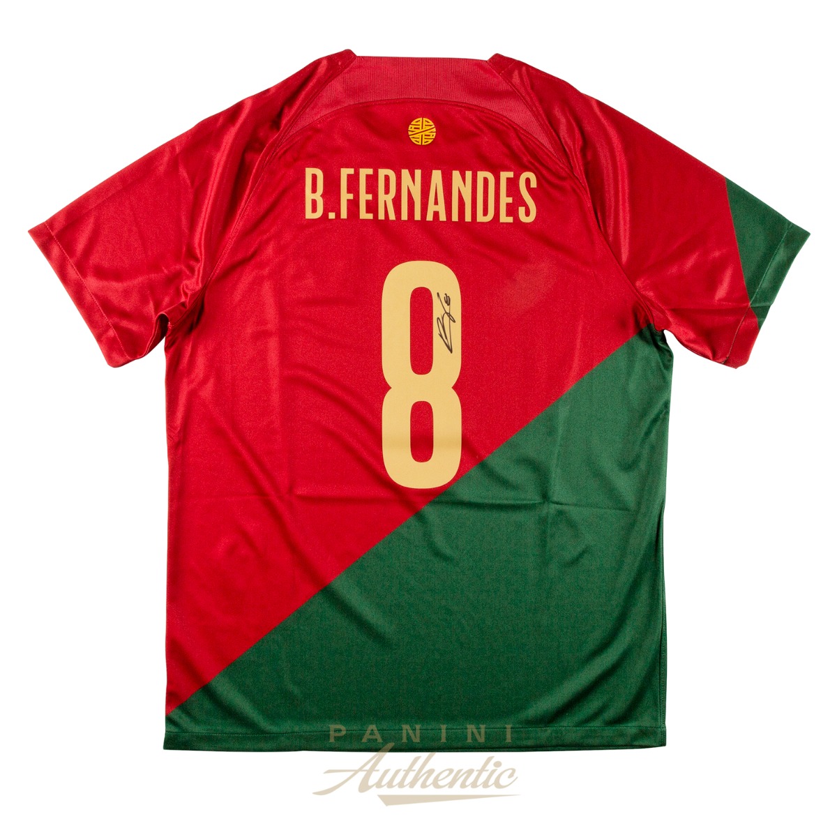 Bruno Fernandes Autographed 2022-23 Portugal National Team Red Home Replica Jersey ~Open Edition Item~