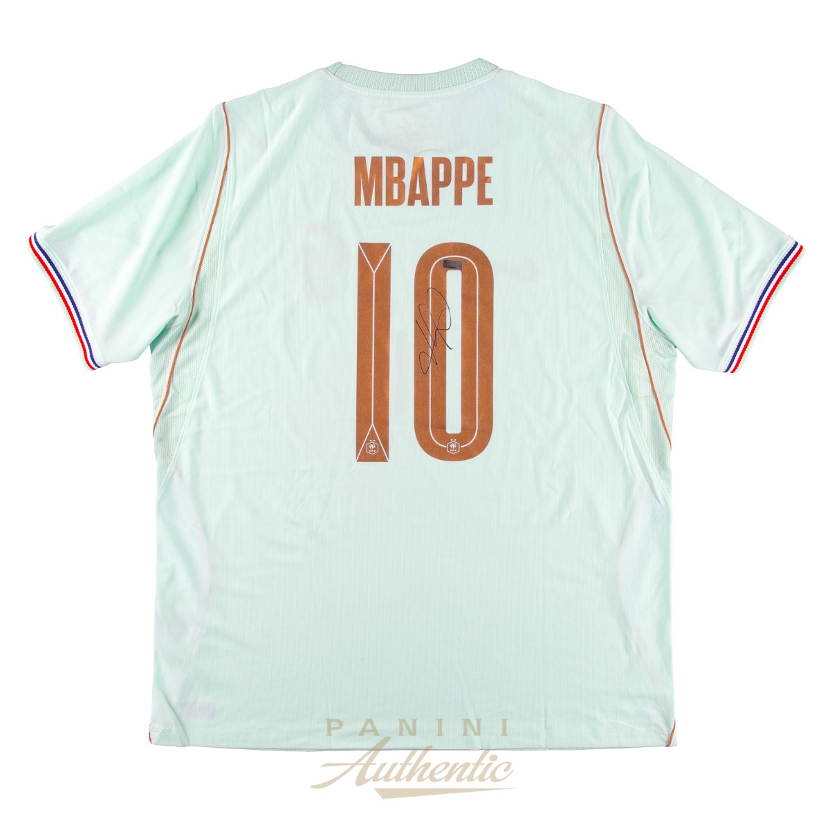 Kylian Mbappe Autographed 2026 France National Team Mint Green Replica Away Jersey ~Open Edition Item~