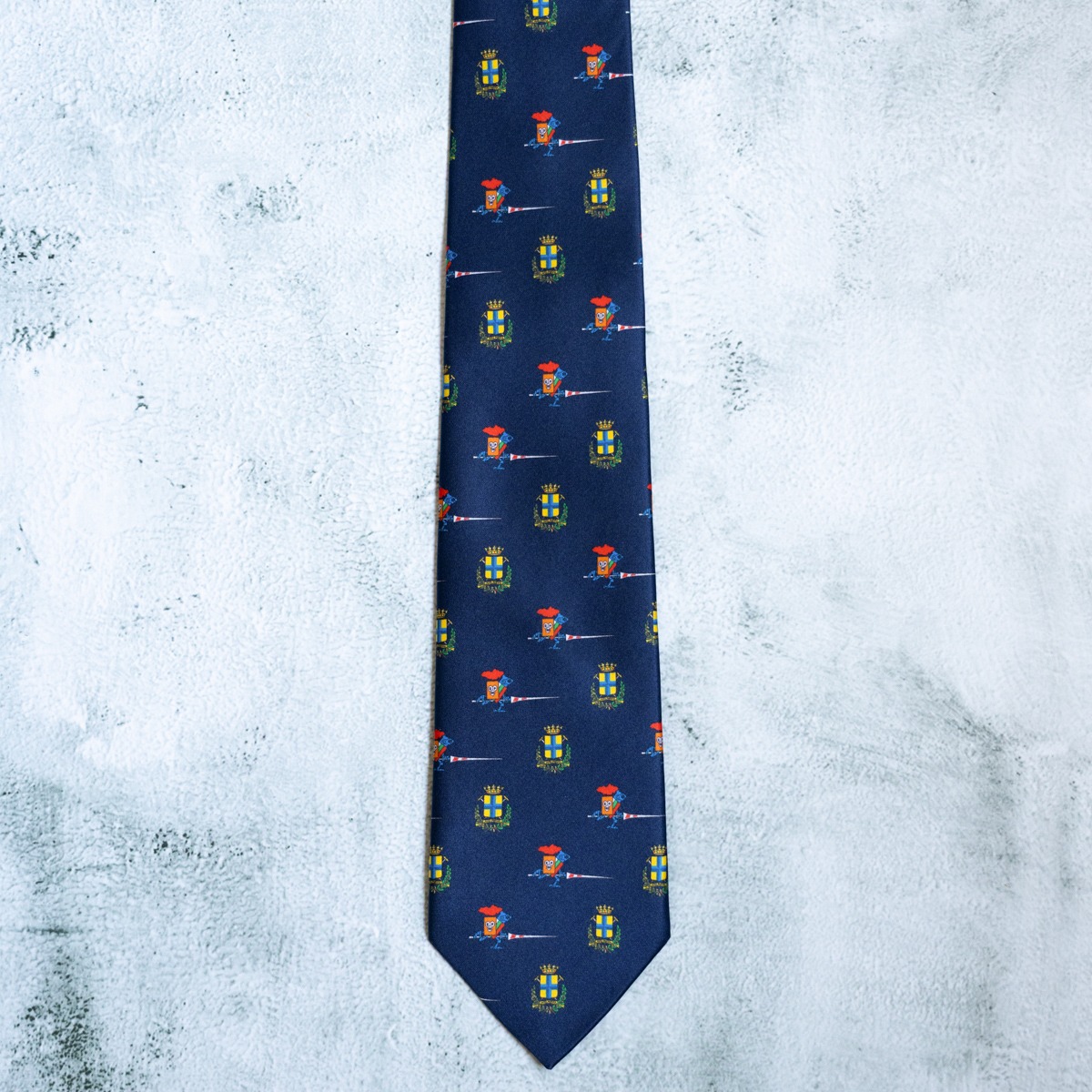 Limited Edition Vitaliano X Panini Pure Silk Tie - Blue