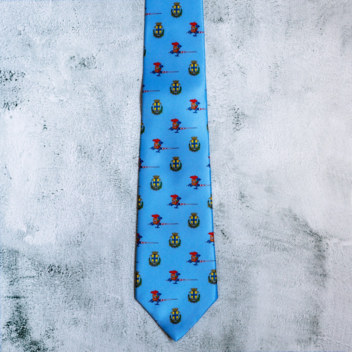 Limited Edition Vitaliano X Panini Pure Silk Tie - Light Blue