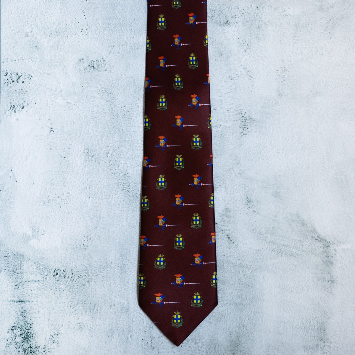 Limited Edition Vitaliano X Panini Pure Silk Tie - Burgundy